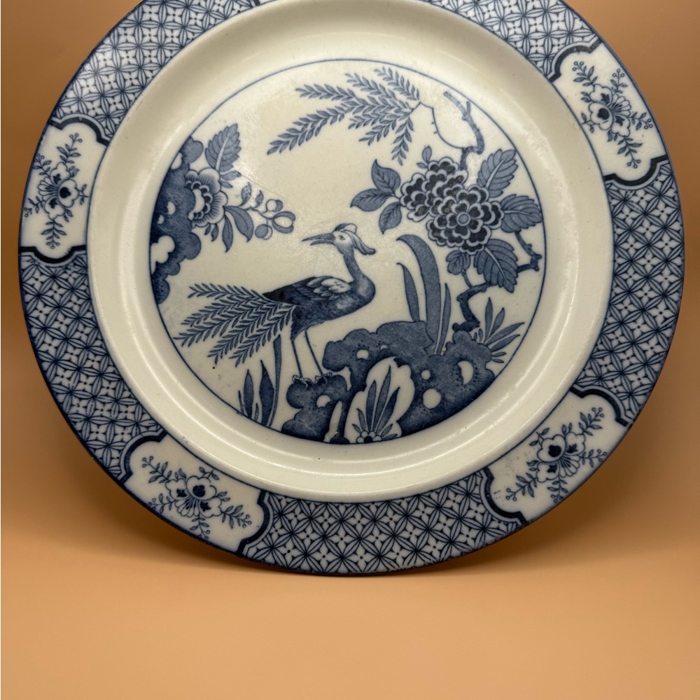 Antique Wood and Sons Yuan Blue porcelain dinner plate